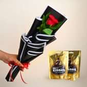 Charming Red Rose N Chocolate Delight