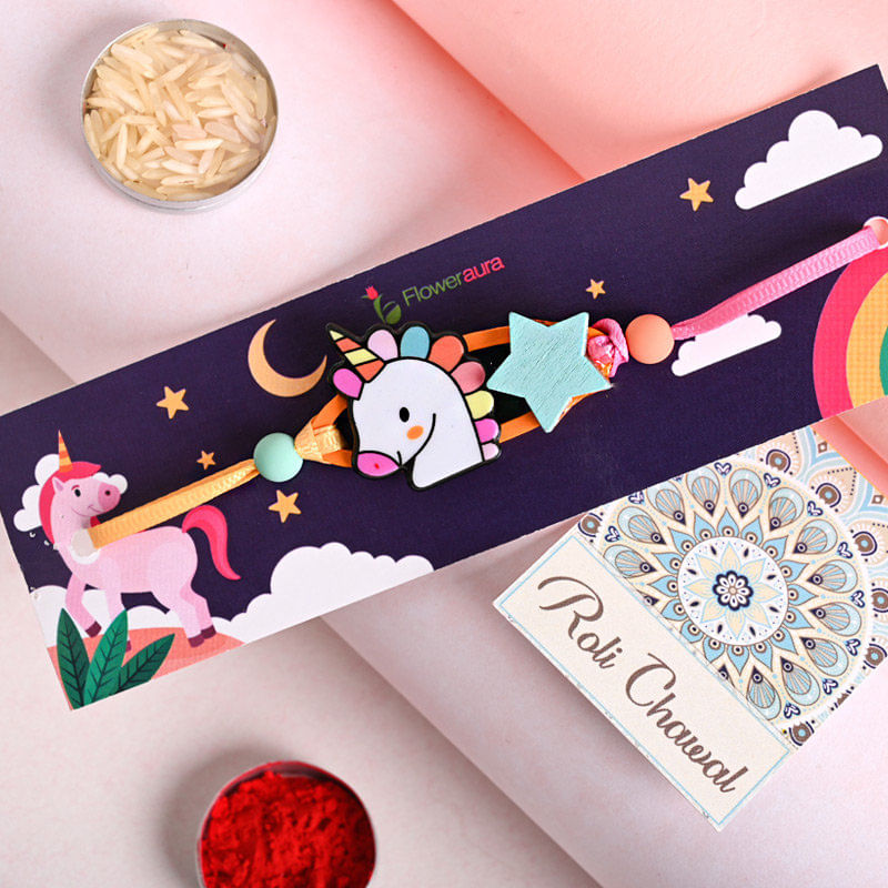 Charming Unicorn Rakhi - Send Rakhi to USA