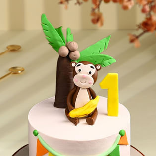 Top View of Cheeky Monkey Cake