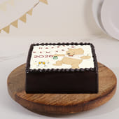 Cheerful Bear Choco New Year Cake