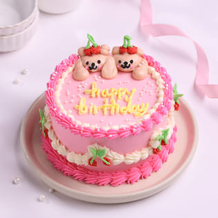 Cheerful Cherries Bento Cake