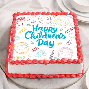 Cheerful Childrens Day Cake