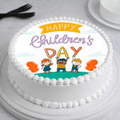 Cheerful Childrens Day Poster Cake