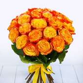 Buy Cheerful Orange Bouquet for Valentines Day