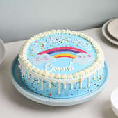 Cheerful Rainbow N Cloud Cake