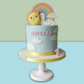 Cheerful Rainbow Theme Cake