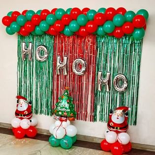 Cheerful Santa Ho Ho Ho Balloon Decor