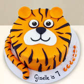 Cheerful Tiger Theme Cake