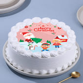 Buy Merry Christmas Photo Cake