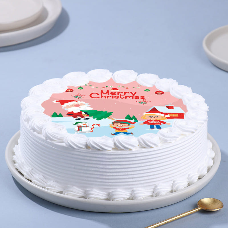 Order Cheery Christmas Photo Cake