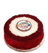 Cheesy Hbd Red Velvet Cake - Red Velvet Birthday Cheesecake
