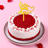 Red Velvet Valentine Love Cake