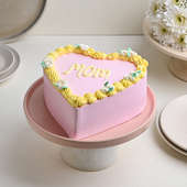 Cherished Moments Pink Heart Mothers Day Cake