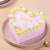 Cherished Moments Pink Heart Mothers Day Cake