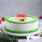 Side View of Cherry Merry Christmas Cake Online