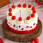 Cherry N Red Velvet Valentine Cake