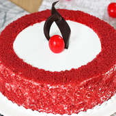 Cherrylicious Red Velvet Cake with Zoomed in View