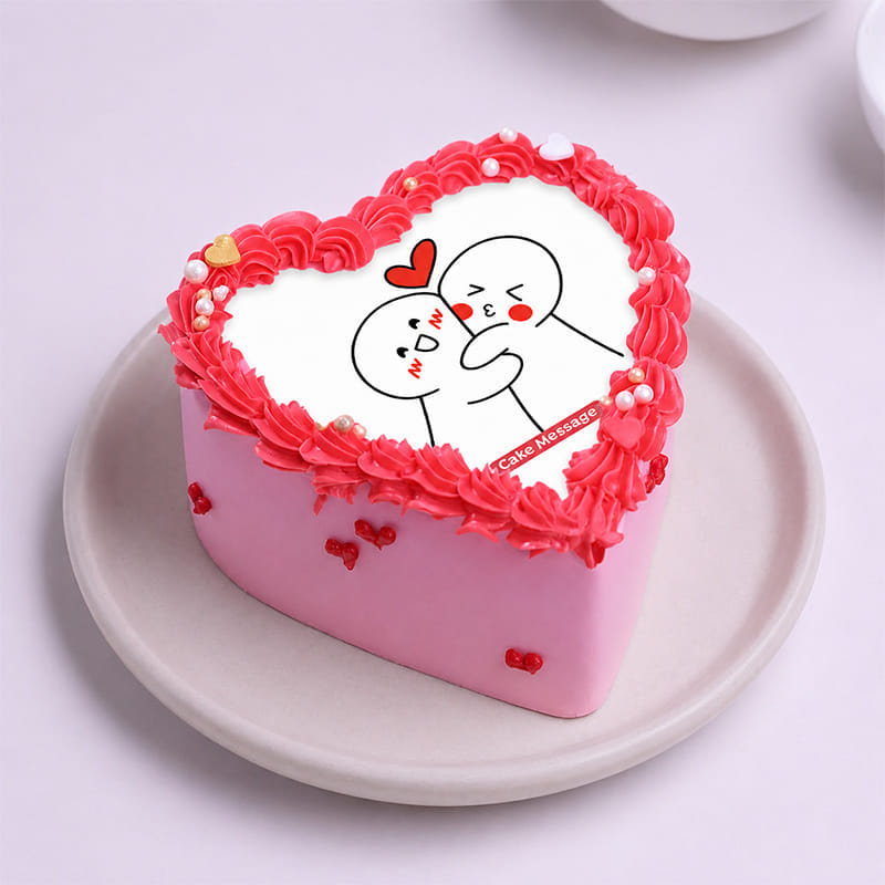 Chibi Love Heart Bento Cake