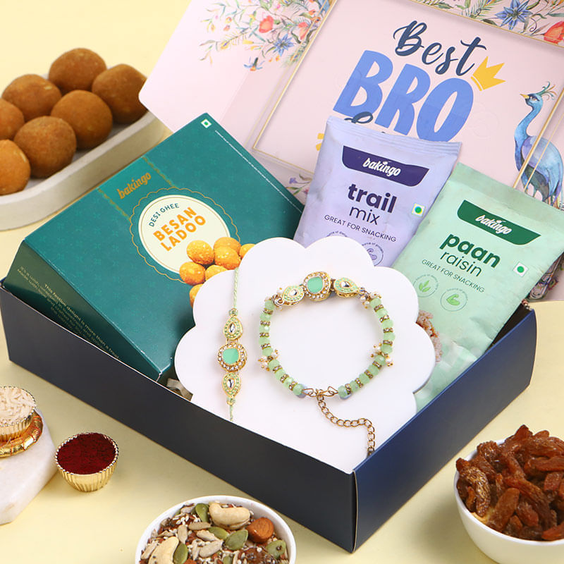 Chic Bhai Bhabhi Rakhis N Festive Treats Hamper