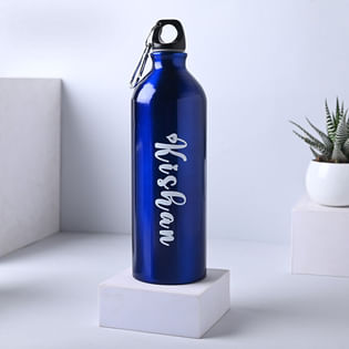 Chic Blue Personalised Bottle