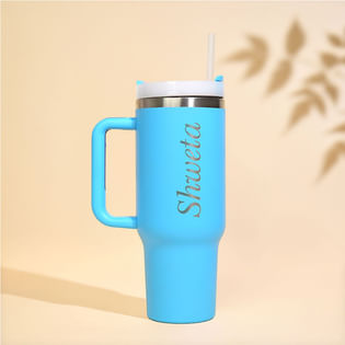 Chic Blue Personalised Tumbler