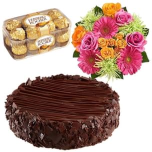Choc & Floral Combo : Send Valentine Gifts to Canada