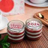 New Year Cakes : Choco 2024 Jar Cakes