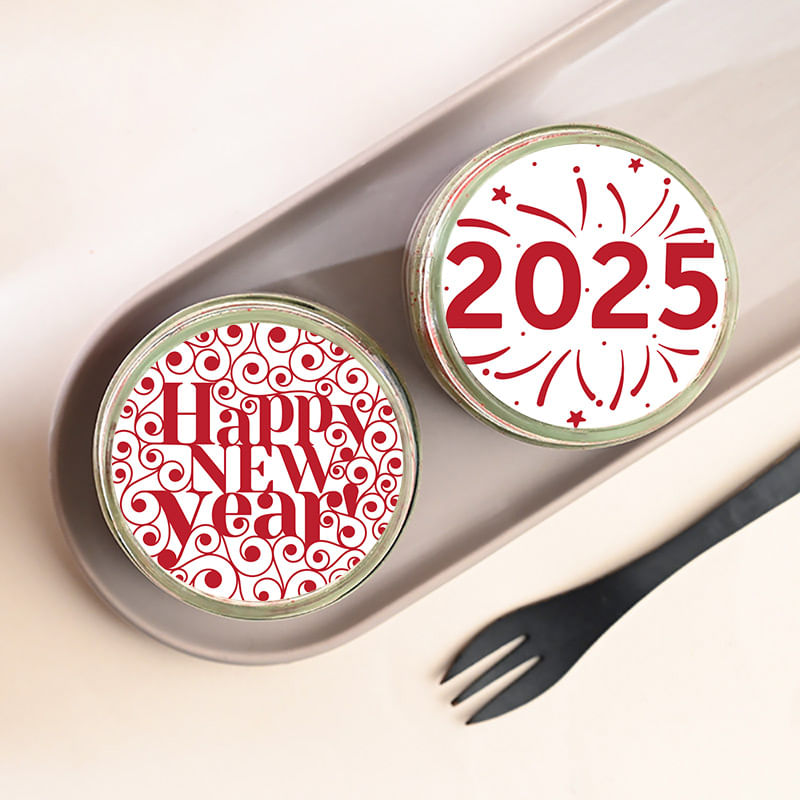 New Year Cakes : Choco 2025 Jar Cakes