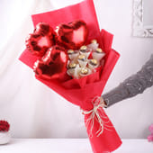Choco Bliss Hearts Balloon Bouquet