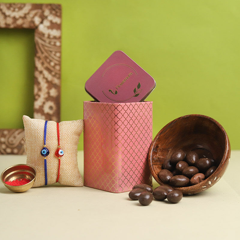 Choco Bliss Rakhi Tin Box