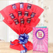 Chocolate Bouquet with Greeting Card for Mom