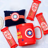 Choco Captain America Combo : Send online rakhi combo