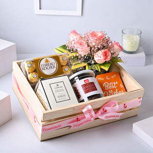 Choco Cookie Candle N Rose Hamper 