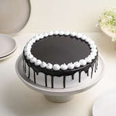 Choco Dripping Snowy Cake, Online Cake Delivery