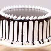 Choco Dripping Snowy Cake Online Delivery