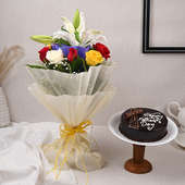 Choco Floral Delight For Dad - Buy Online