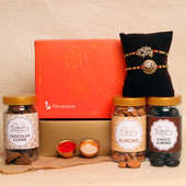 Choco Nuts Signature Box - Signature Box of 2 Rakhis and Dry Fruits