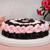 Choco Pink Swirl Cake Order Online