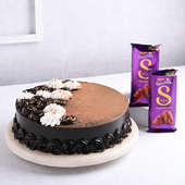 Choco Truffle Cake N Cadbury Slik Bars
