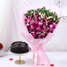 Choco Truffle Cake N Orchid Bouquet Combo