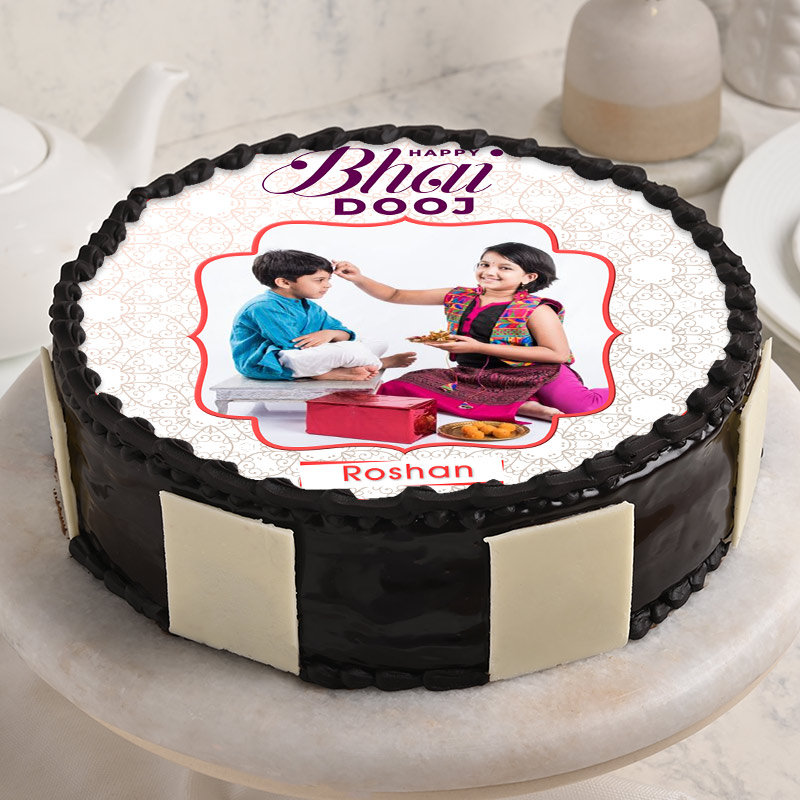 Chocolate Bro Cake Photo Cake for Bhai Dooj