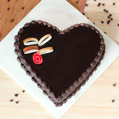 Heart Shape Dark Chocolate Cake
