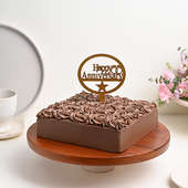 Anniversary Theme Chocolate Cake