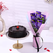 Chocolate Cake N Dairy Milk Bouquet Combo