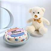 Chocolate Cake with Teddy Bear