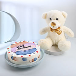 Chocolate Cake with Teddy Bear