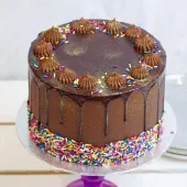Sprinkle Chocolate Drip Cake