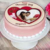 Photo Cake for Chocolate Day - Zoom View