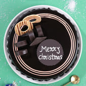 Chocolate Glaze Christmas Cake
