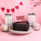 Chocolate Heart Cake N Scented Candles